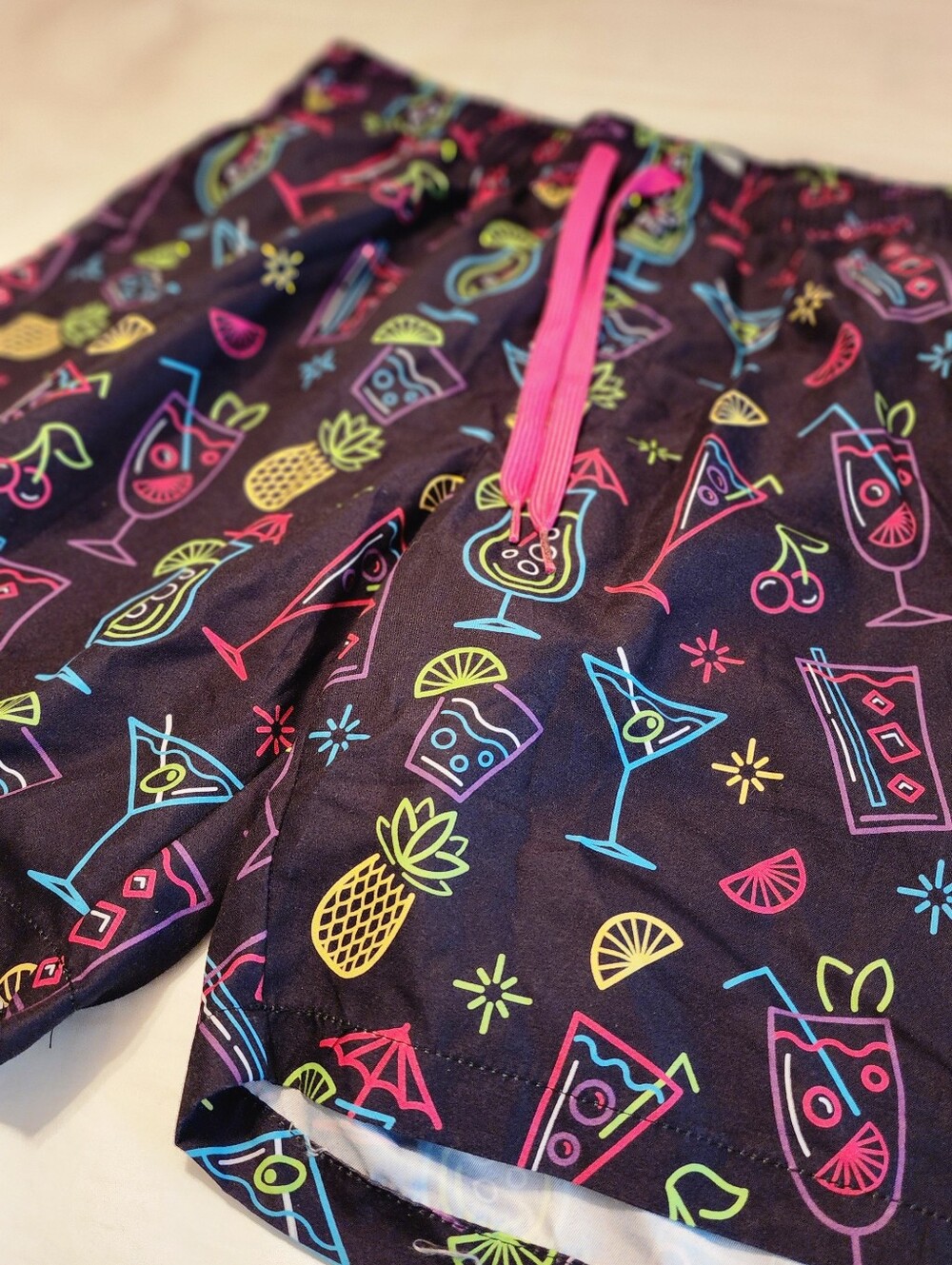 Tipsy Elves Neon Nightcap Swim Trunks / Size Large